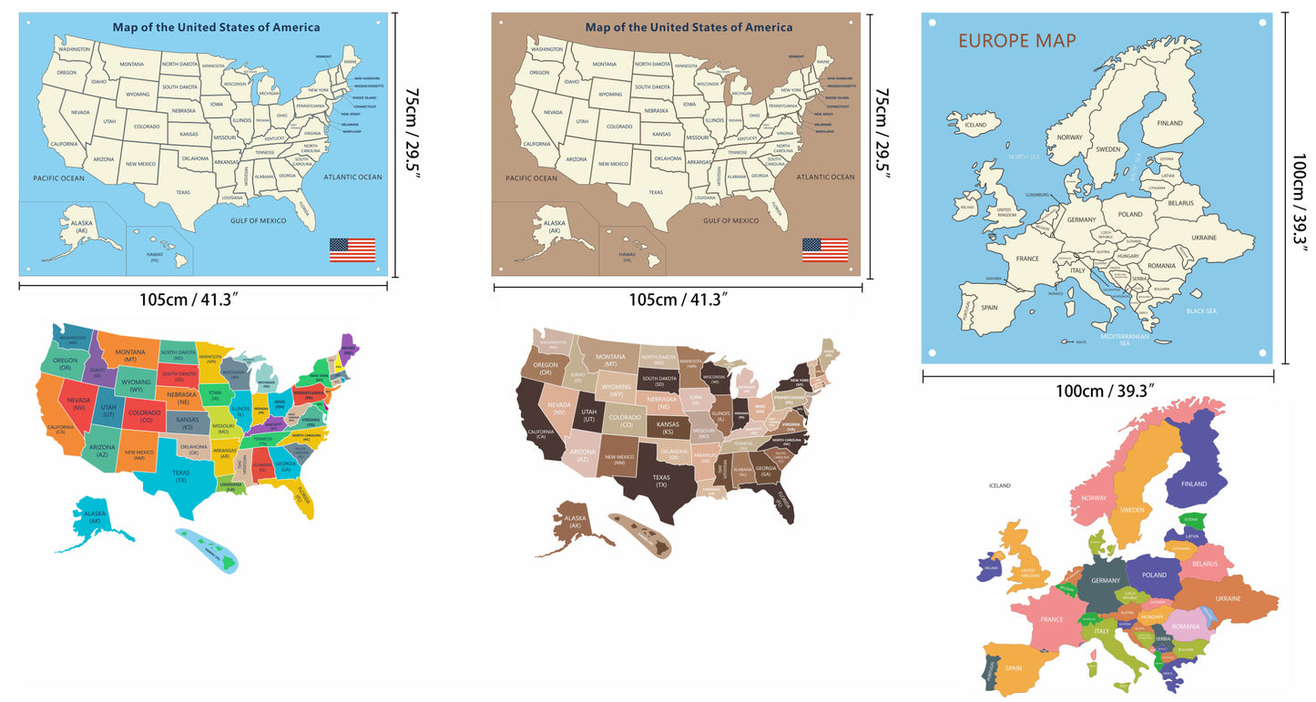 Sensory Learning  Felt Wall Maps